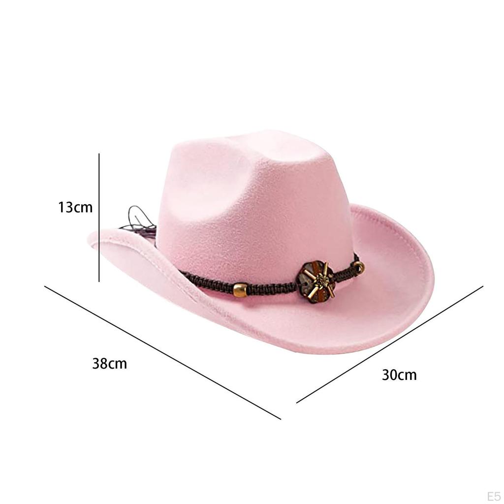 Casual Cowboy Hat Props Big Brims Sun Hats Costume Fancy Dress Cosplay for Play Women Men Travel