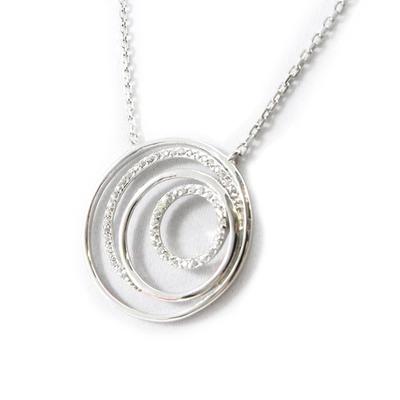 [I3906] - White 'Goddess' Silver Necklace