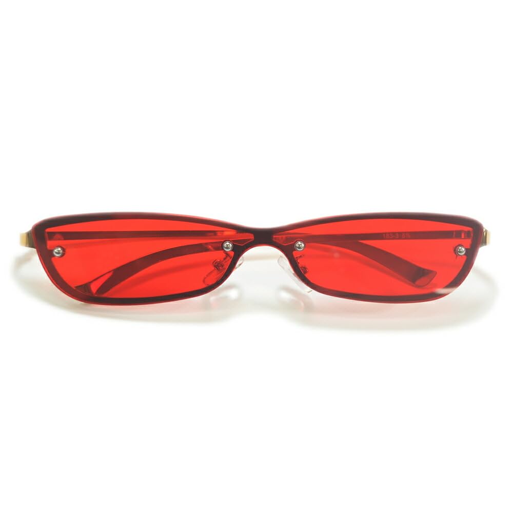 

Date Thin Mini Ultra Small Slim Light Color Light Red [MERRY PLEASURE] Sunglasses, Glasses, Men s, Women s, Rim, Small, Lens, Lens, Cat s Eye, Lens,