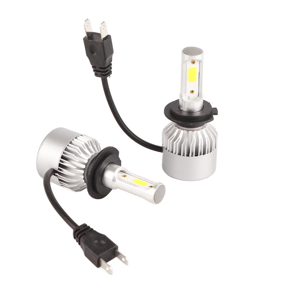 2 Pcs Car H7 Led Headlight Bulb Super Bright Fast Heat Dissipation Headlamp Conversion Kit
