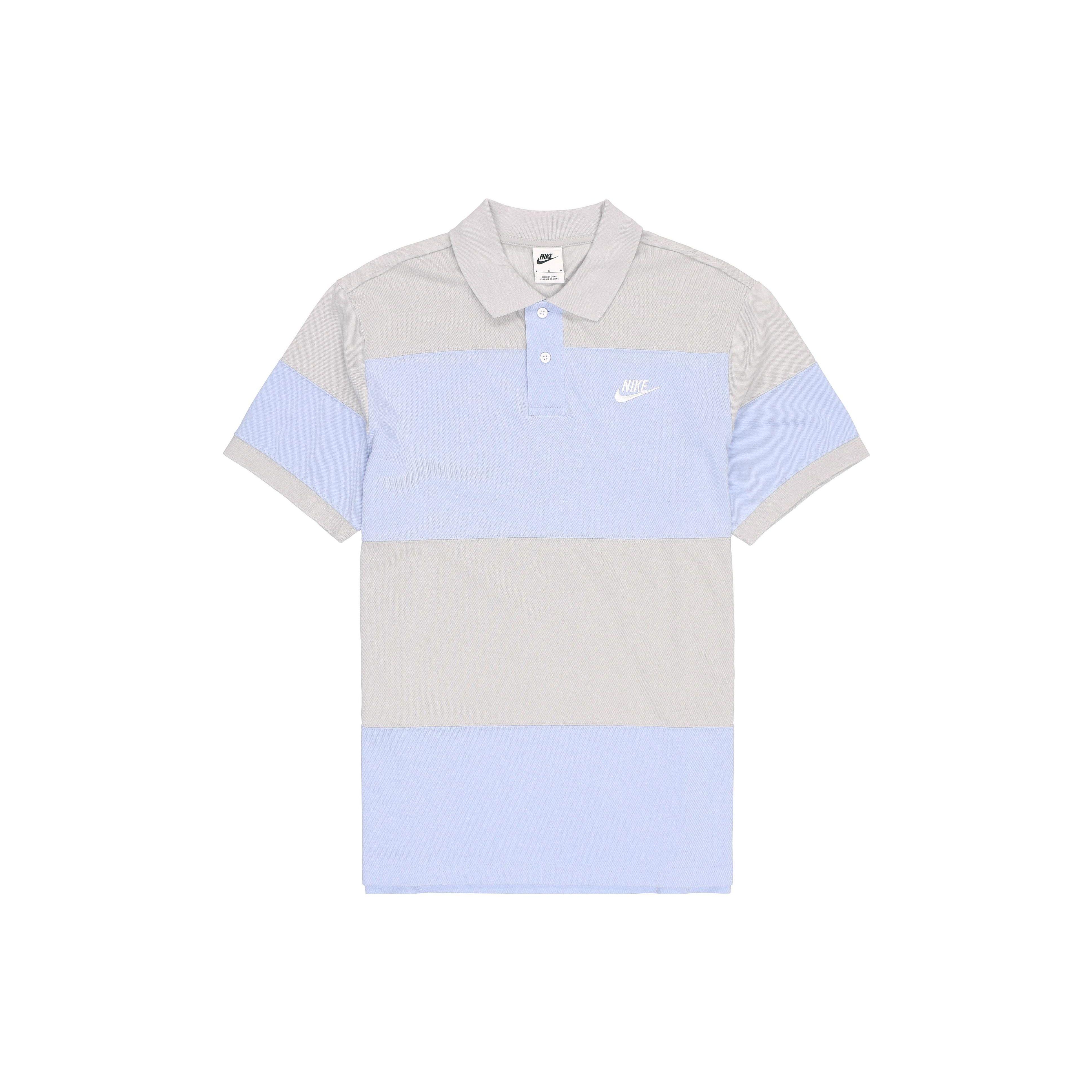 

Nike Sportswear Men s Color Block Polo Light Blue/Grey DM6951-097 XXL