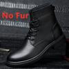 Fashion Men Winter Shoes Formal Dress Boots Black Motorcycle Boots Warm Oxford Ankle Men's Boots Genuine Leather High Quality Big Siz 50