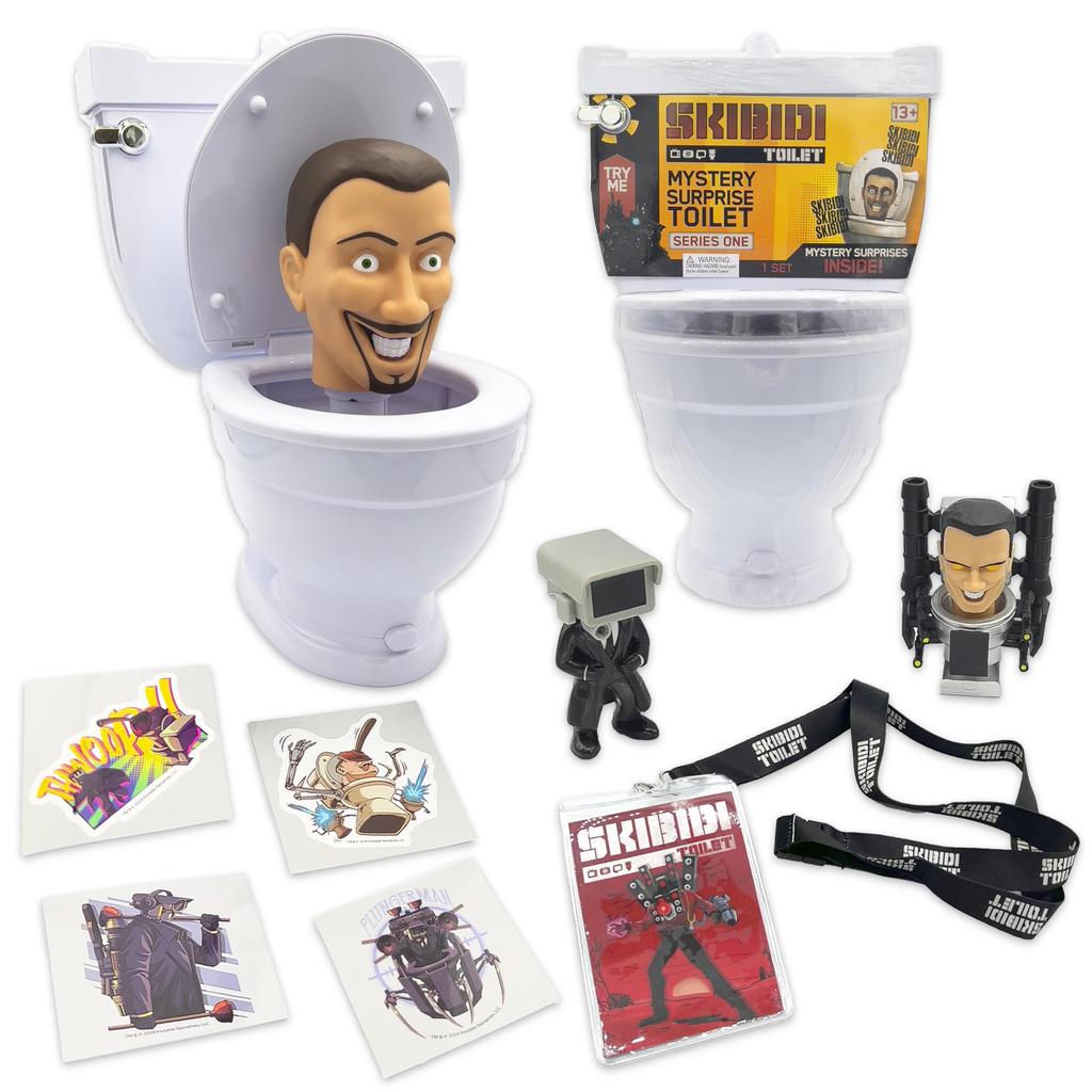 Skibidi Mystery Toilet with Surprise Toys to Discover Inside, Officially Licensed Skibidi Toilet Toys