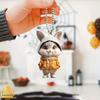 Cartoon Cute Rabbit Pattern Acrylic Pendant For Car Decoration Accessories
