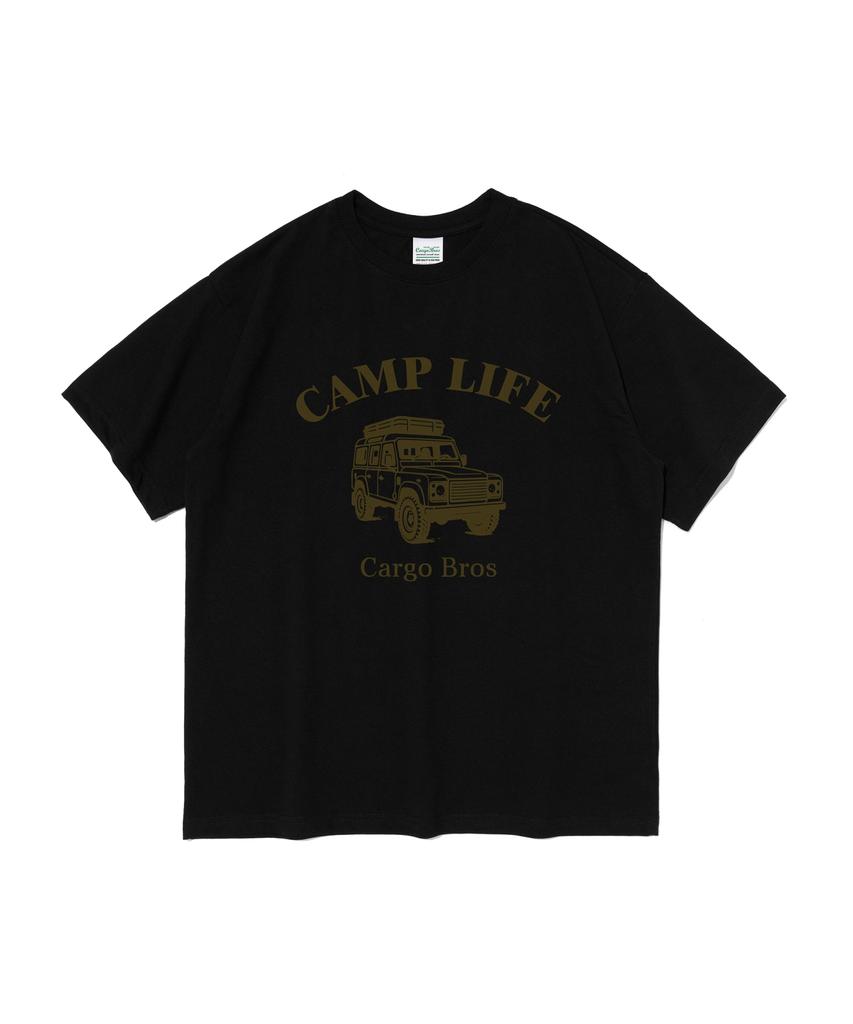 CARGOBROS Travel Camp Car Short Sleeve T-Shirt (Black)