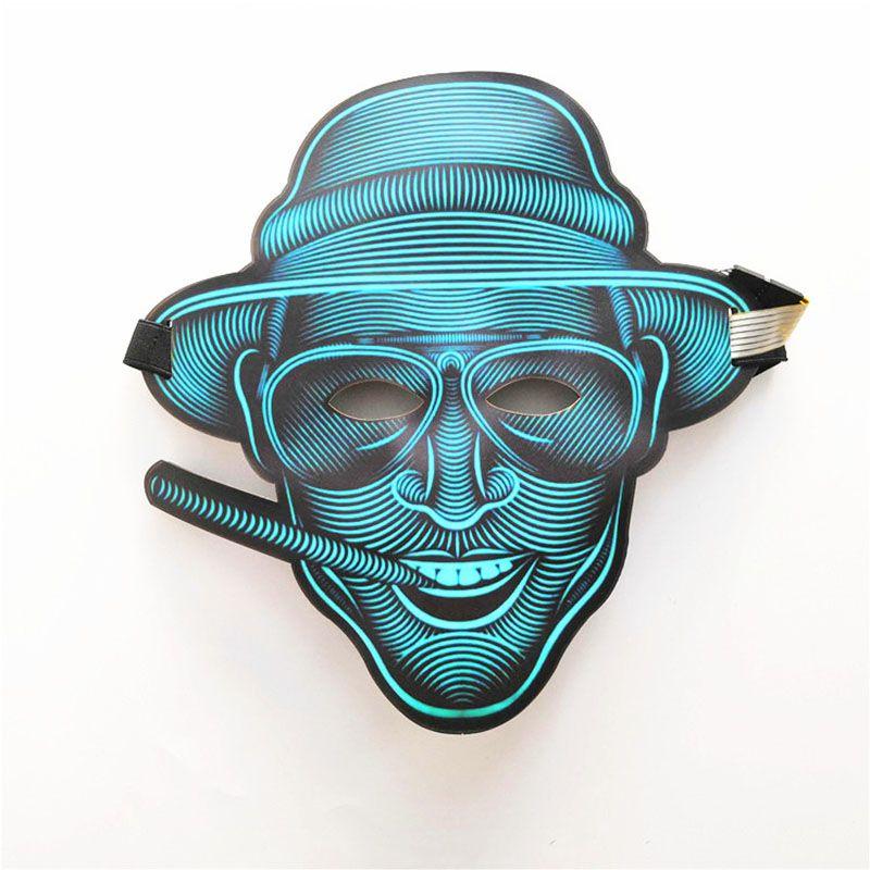 

Реагирующая на звук Новая светодиодная маска Светится Танец Рейв Эдму Плюр Хэллоуин Вечеринка #1