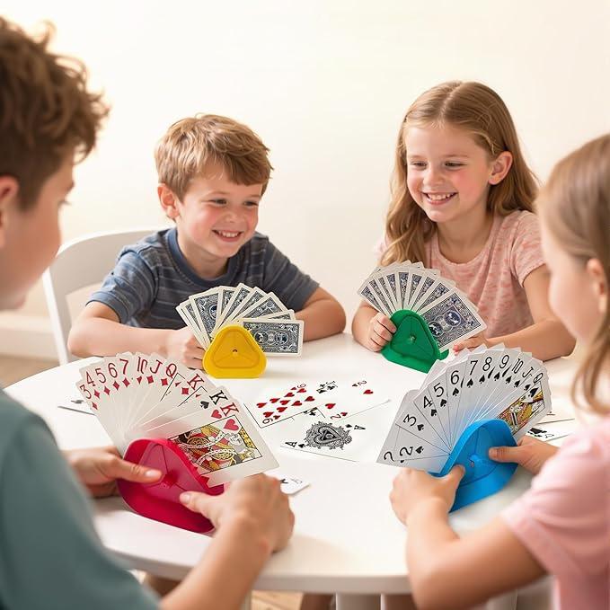 Triangle Poker Card Holder for Elderly - Card Playing Assist Tool