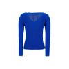 Polo Ralph Lauren Solid Color Cable Knit V-Neck Sweater Women sweater Royal-Blue 211891641-006