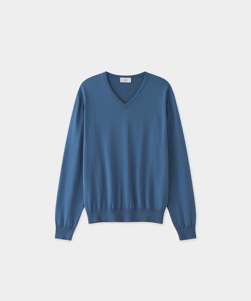 Jeilium Allen Summer Essential V-Neck Knit Blue (Dry Touch)