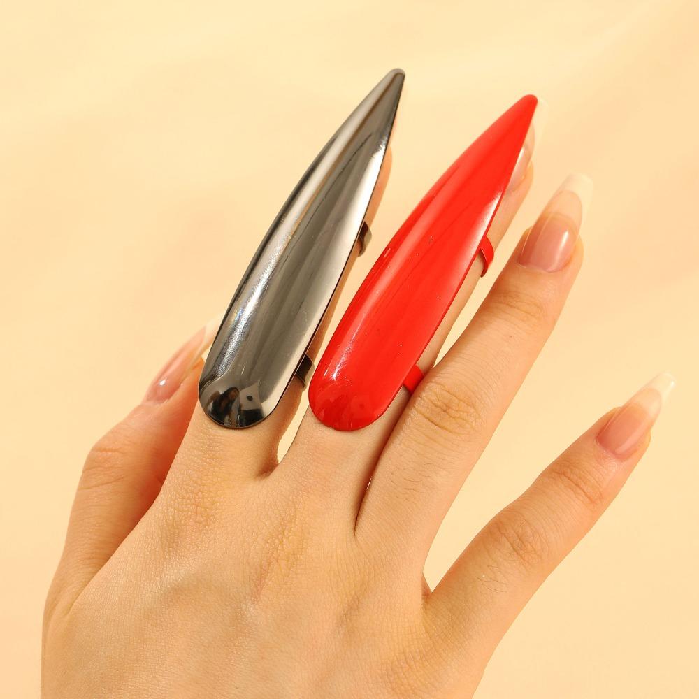 Heart Shape Nail Cover Adjustable Decorative False Nail Ring New Design Nail Ring  Photo Props