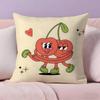 Retro Pop Cartoon Food Pillow Case Pillowcase Ultra Soft Skin Friendly Fabric Cloud Like Comfort & Concealed Zipper