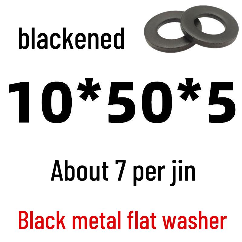 Thickened Black Iron Flat Washer for Screws, Non-standard Round Design
