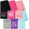 6 Pcs Tennis Towel Funny Soft Tennis Prints Towels Embroidered Tennis Towel With Carabiner Clip Tennis Hand Towels Tennis Gift F