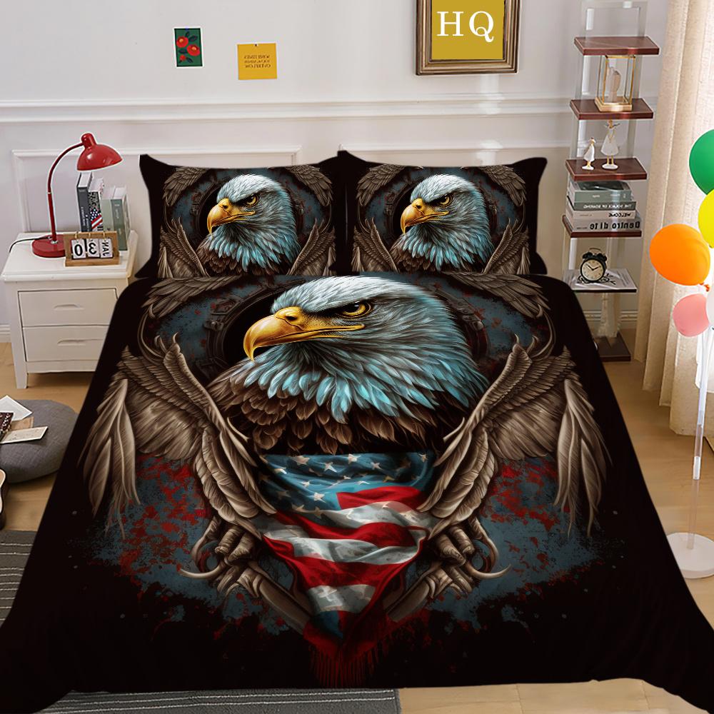 Duvet Covers Eagle Printing Bedding Set Children Teens Twin Single Size Home Textiles Microfiber Bedroom Decor