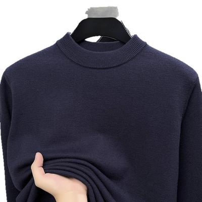 Spring and Autumn Long Sleeve T-Shirt Knitted Bottom Shirt Men's Crew Neck Long Sleeve Sweater