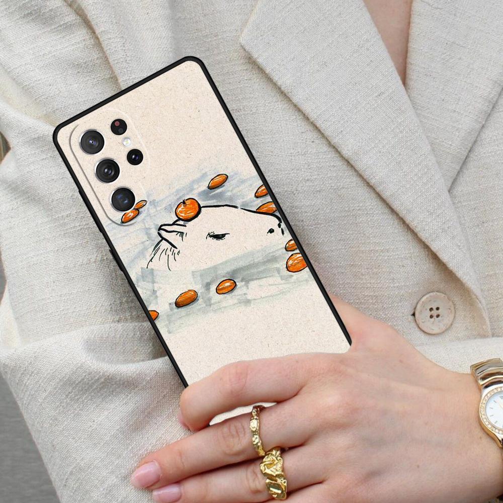 Cute Capybara Cell Phone Case for Samsung Galaxy S26 Ultra S25 S24 S23 S22 S21 S20 Note10 Cover
