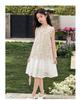 Girls' floral dress, summer new style, super beautiful sleeveless vest dress, middle-aged children's summer dress, fashionable princess dress