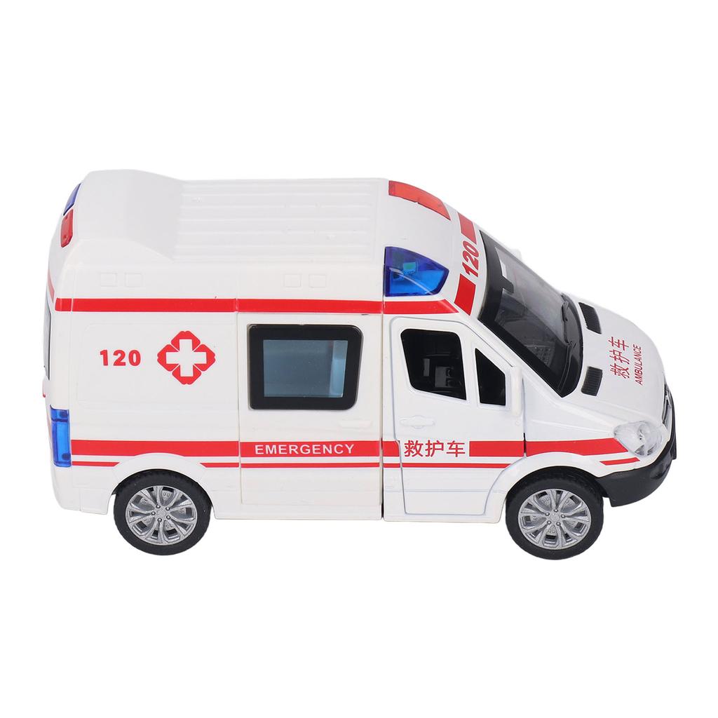 Pull Back Mini Car Five Doors Interesting Alloy 14x6x7.5cm Emergency Transport Car Toy with