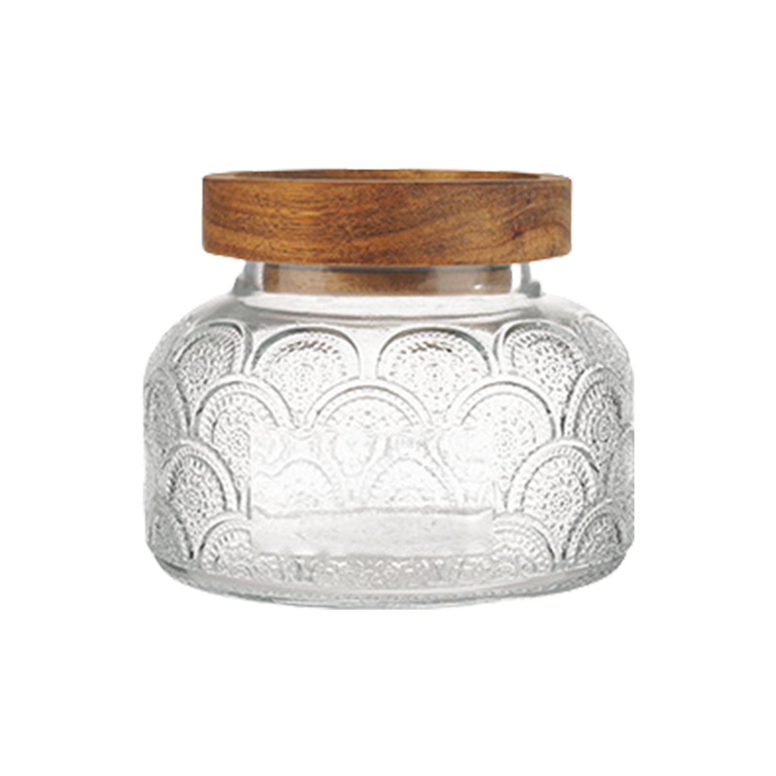 

Practical Glass Storage Jar Durable Container with Clear Designs Perfect for Home Bakers and Organizing Enthusiasts
