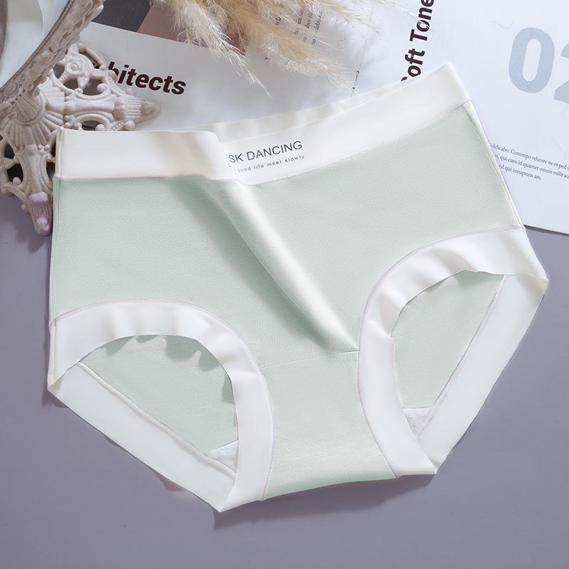 Women's Summer New 7A Class Cotton Antibacterial Crotchless Non Pinched Hip Mid Waist Triangle Briefs