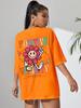 Positive Vitality Sunflower Printed Female Tshirt Harajuku T-Shirts Breathable Short Sleeve Hip Hop Fashion Street Tops Women