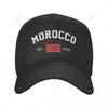 Unisex Baseball Cap Morocco EST Independence Day Wild Sun Shade Peaked Adjustable Outdoor Caps for Unisex Women