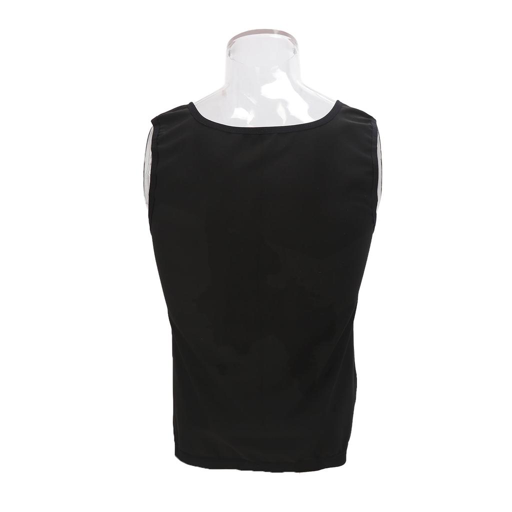 Men Sauna Vest Shaper Gym Fitness Workout Neoprene Sweat Waist Trainer Zipper Tank Top Inner Silver L/XL
