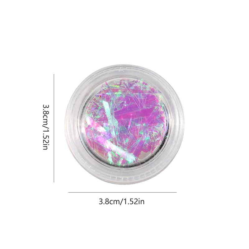 1 Caixa Papel Holográfico Irregular Vidro Quebrado Folha de Unha Aurora Decalque Gradiente Laser Flocos Adesivo Acessórios Diy Decoração de Manicure