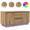 VidaXL TV Cabinet with LED Lights Artisan Oak 100x41x50 Cm, TV Stand, TV Unit, Multimedia Cabinet, TV Bench, 861417