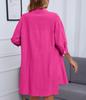 2023 Spring Women's Casual Patchwork Cotton Linen Two-Piece Set with Seven-Sleeves