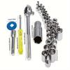40pcs Automotive Supplies Car Tool Box Socket Wrench Manual Tool Combination Repair Tool Kit.