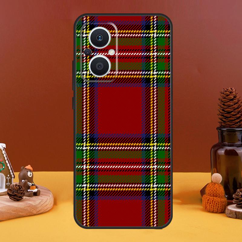 Clan Stewart Tartan Plaid Pattern Case For OPPO Reno 10 Pro 11 F 4 6 7 8 5 Lite 4Z 5Z 8T OPPO Find X6 Pro X5 X2 X3 Lite Cover