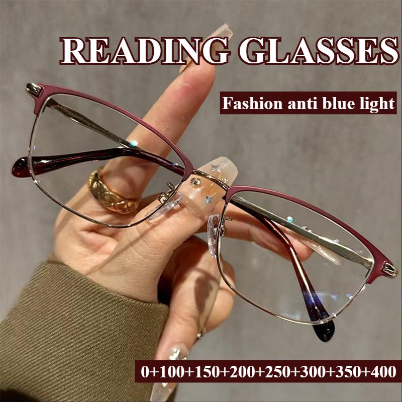 Fashionable High-definition Reading Glasses, Retro Anti Blue Light Glasses, Ultra Light and Fatigue Resistant Reading Glasses