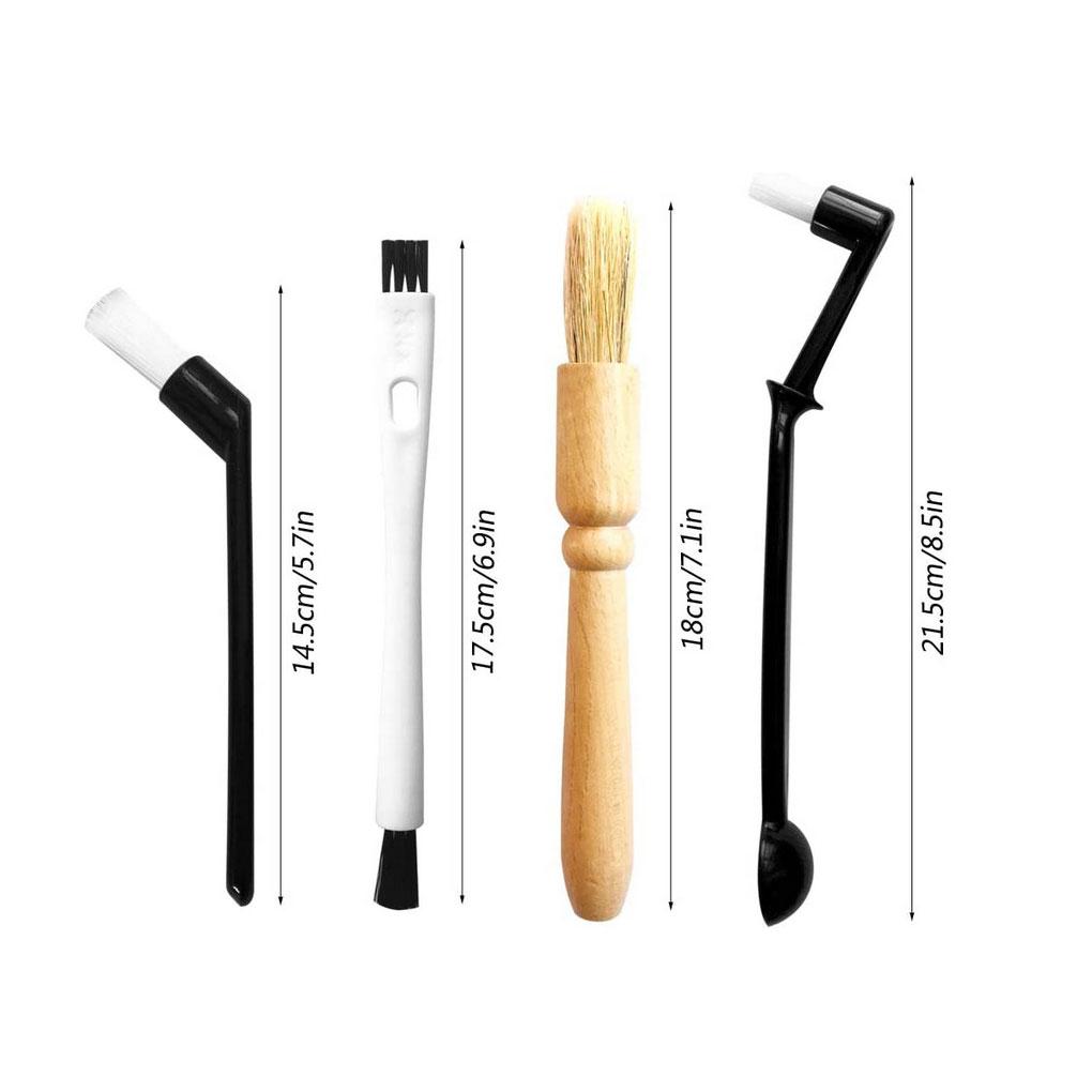 Coffee Machine Brush Set Grinder Dust Residue Cleaning Tools 4 Pieces Type 2
