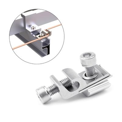 Grounding Lugs Solar Mounted Bracket Corrosion Resistant Solar Ground Grounding Clip For Solar Mounting System