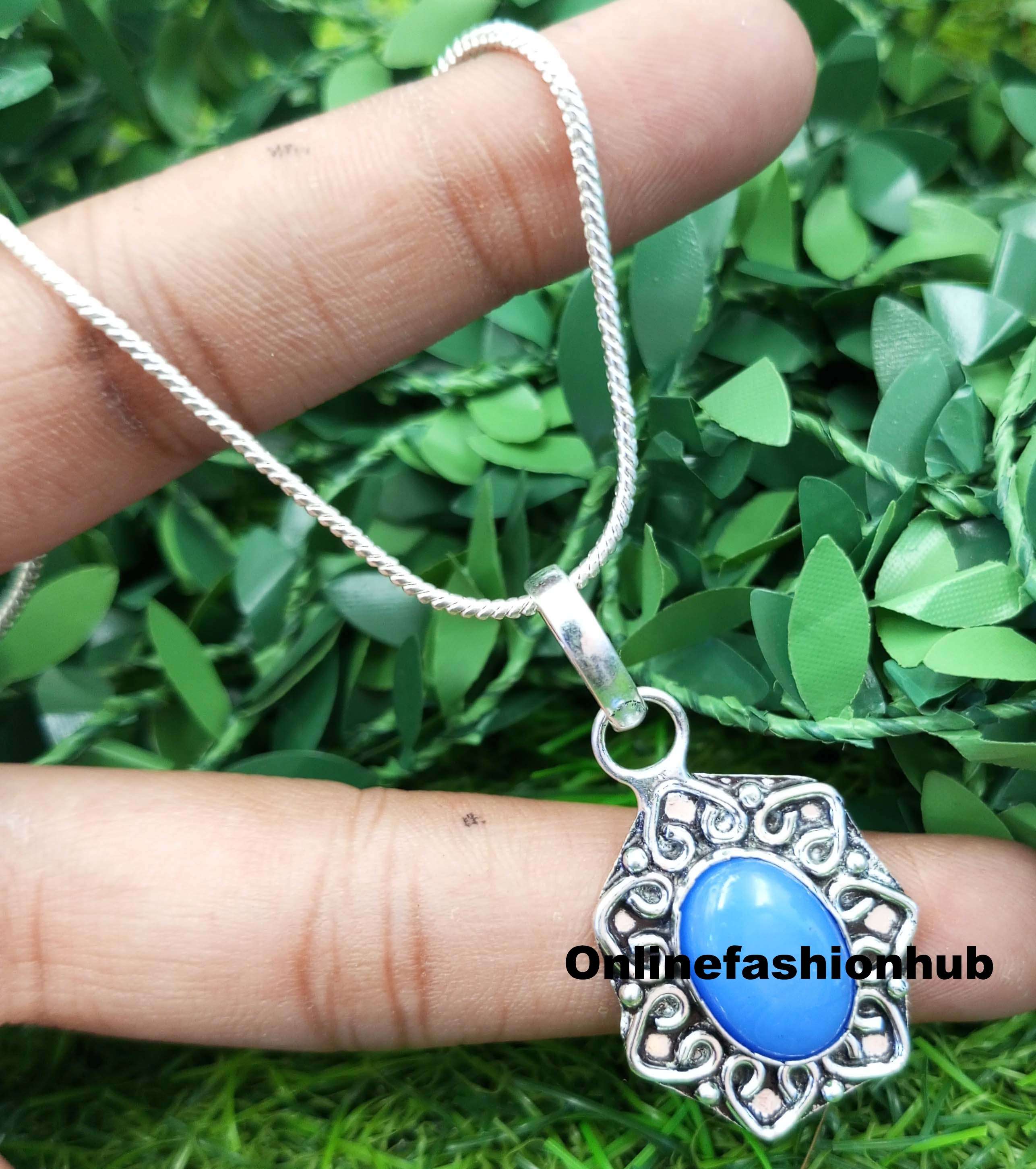 

Подвеска в стиле бохо с покрытием из стерлингового серебра 925 пробы халцедон FPD-P51