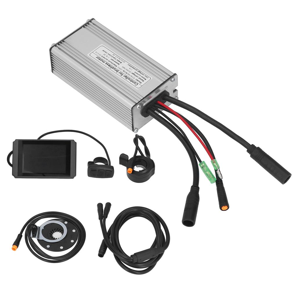 Electric Bicycle Modification Kit Waterproof 22A Controller and LCD8H Display Set for 500W Geared Motor