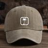 A Fun Square Frame Coconut Tree Print Baseball Hat Unisex Outdoor Fashion Versatile Duck Hat Trend