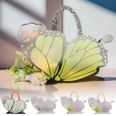 Strauß Handtasche Floristen Verpackungsmaterial Schmetterlingsflügel Form Matt PP DIY Frische Blumen Verpackungsbeutel Geschäft 1 Stück