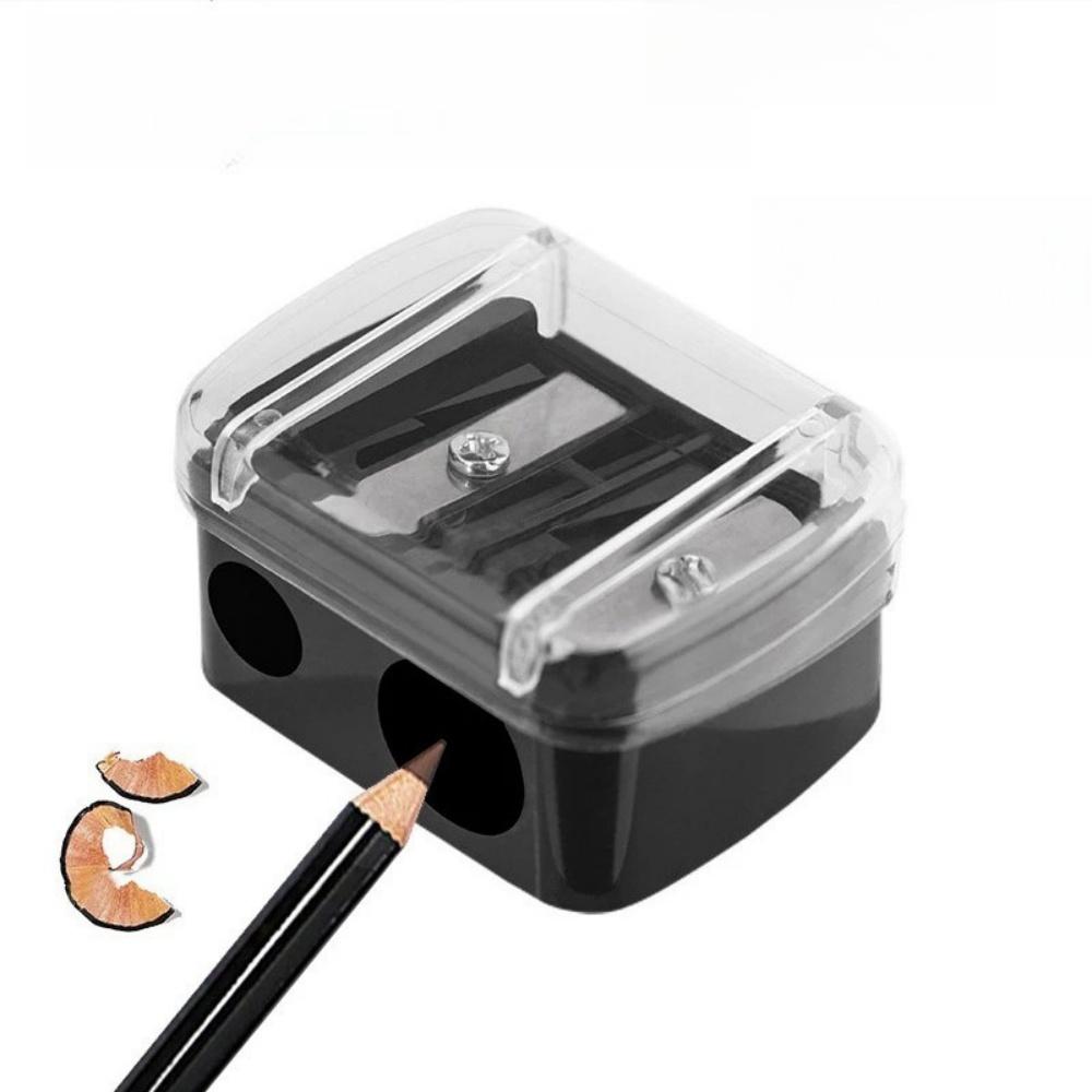 Plastic Double-Hole Pencil Sharpener For Eyeliner Eyebrow Pencil Student Girls Precision Lipstick Cosmetic Pencil Sharpener Tool