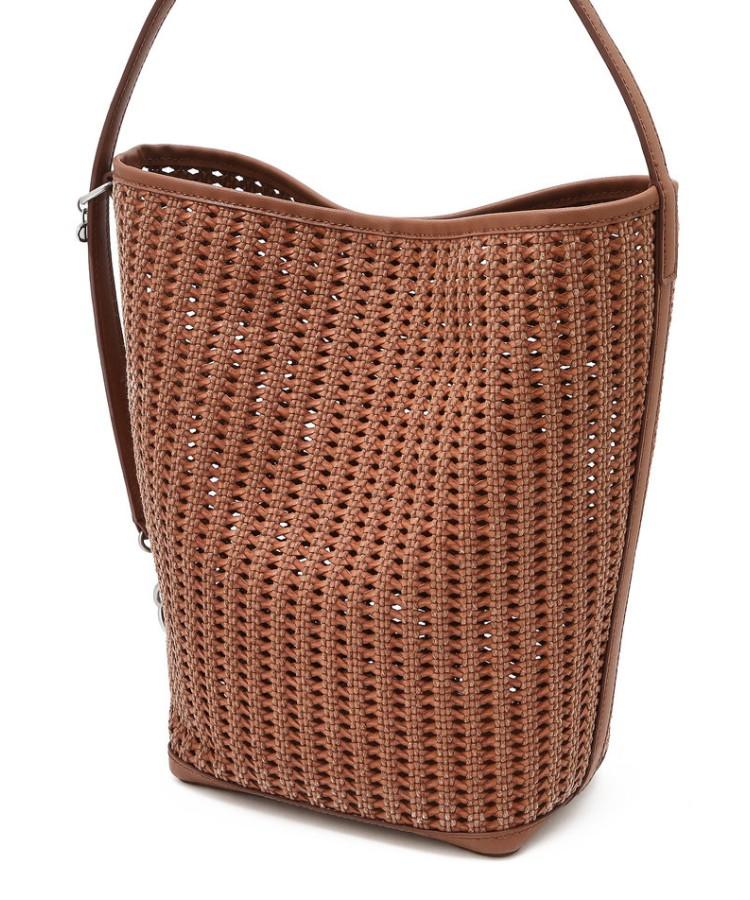 Athe Vanessabruno [Panier] Brown Panier Mesh Shoulder Bag L Aaba6E841W2