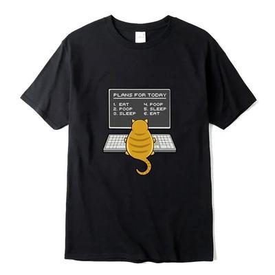 Herr Högkvalitativ T-shirt 100% bomull Roligt Programmerartryck Casual Cool T-shirt O-hals Herr T-shirt Herr T-shirts 50931
