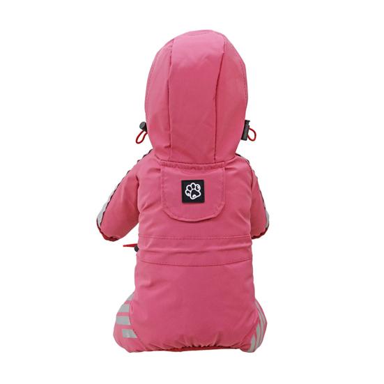 Dog Raincoat Waterproof Rain Coat with Leash Hole Dog Rain Jacket with Hood And Reflective Strips for Small Medium Dogs Puppies