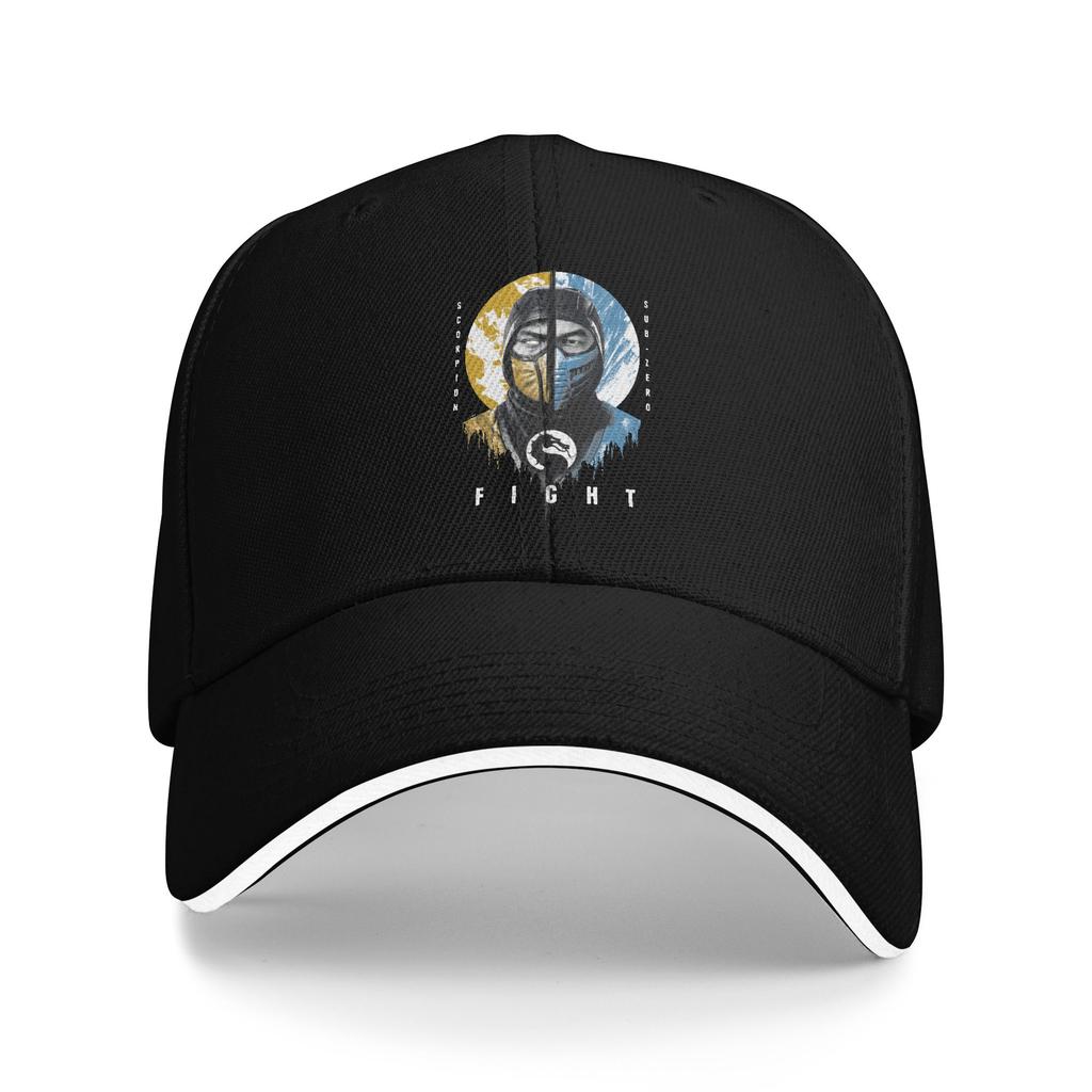Mortal Kombat Character Baseball Cap Vintage  Sandwich Hats Unisex Adjustable Sun Cap Workouts