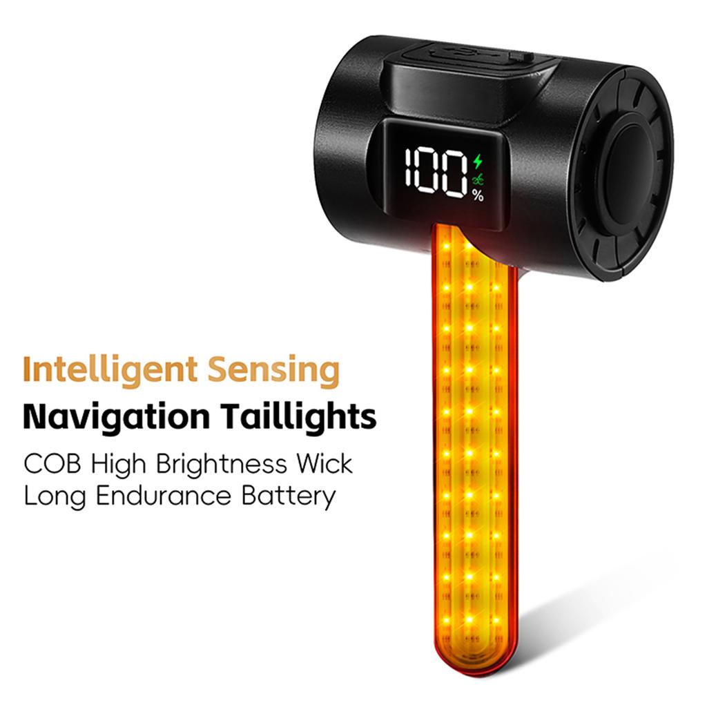 Bike Lights for Night Riding Intelligent Sensing Navigation Bike Tail Light with Long Endurance Battery and Dual