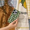 Rustic Green Plaid Phone Case for IPhone 17AIR 16E 16 15 14 13 12 11 17 Pro Max Plus Double-layer Back Cover