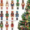12 Stück Weihnachten Nussknacker Anhänger Weihnachtsbaum Nussknacker Anhänger Kreativer Holz Nussknacker Anhänger Weihnachtsdekorationen