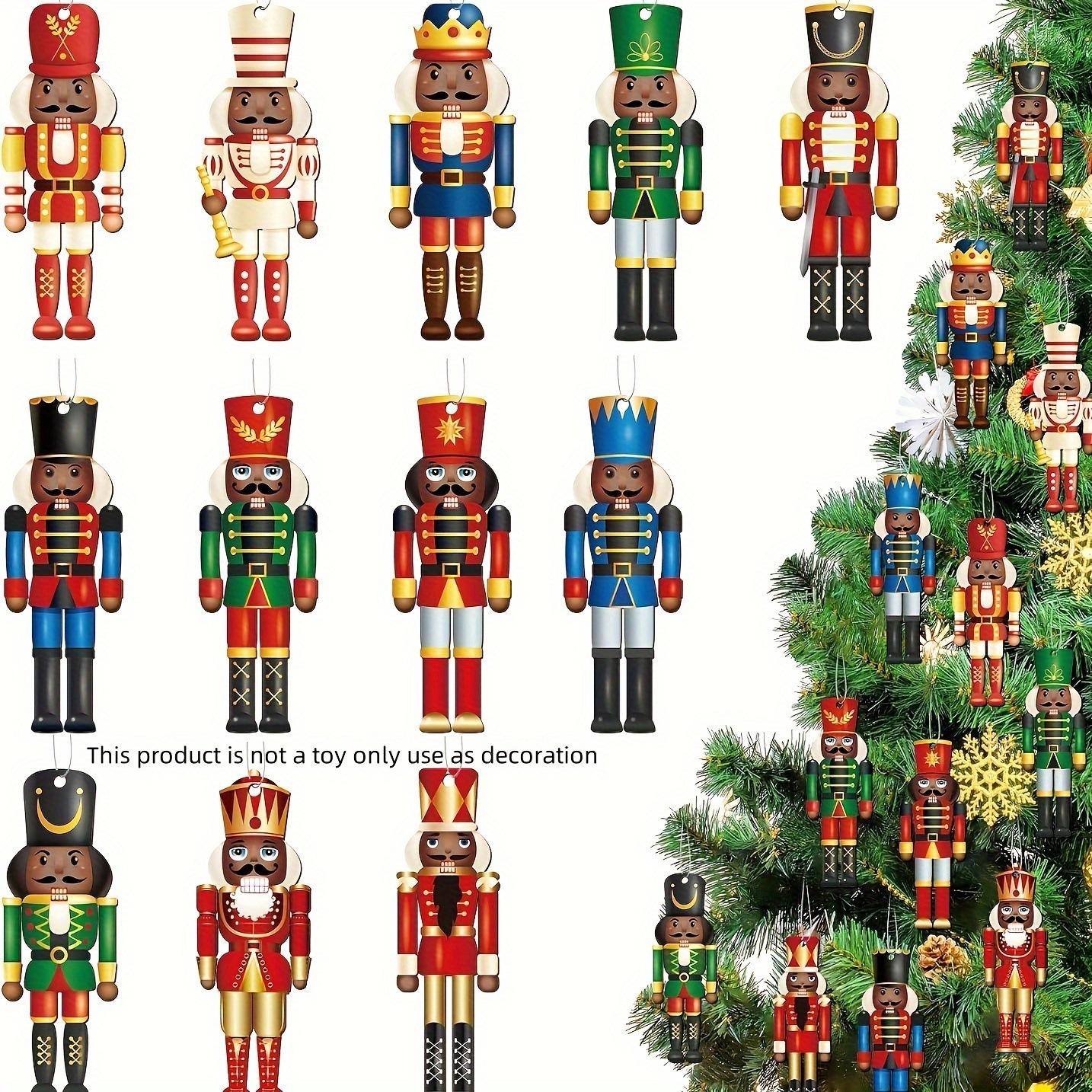 

Christmas Tree Wooden Nutcracker Soldier Pendant Personalized DIY Hanging Decor Navidad Natal Home Xmas New Year Party Ornaments