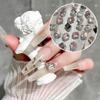 Luxury Crystal Diamond Nail Art: Rectangle & Square Shapes, Super Flash Finish, Versatile Manicure Accessory.