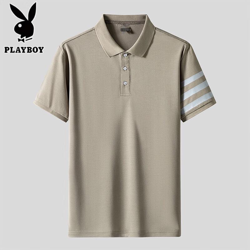 Мужская рубашка-поло из ледяного шелка PLAYBOY XL